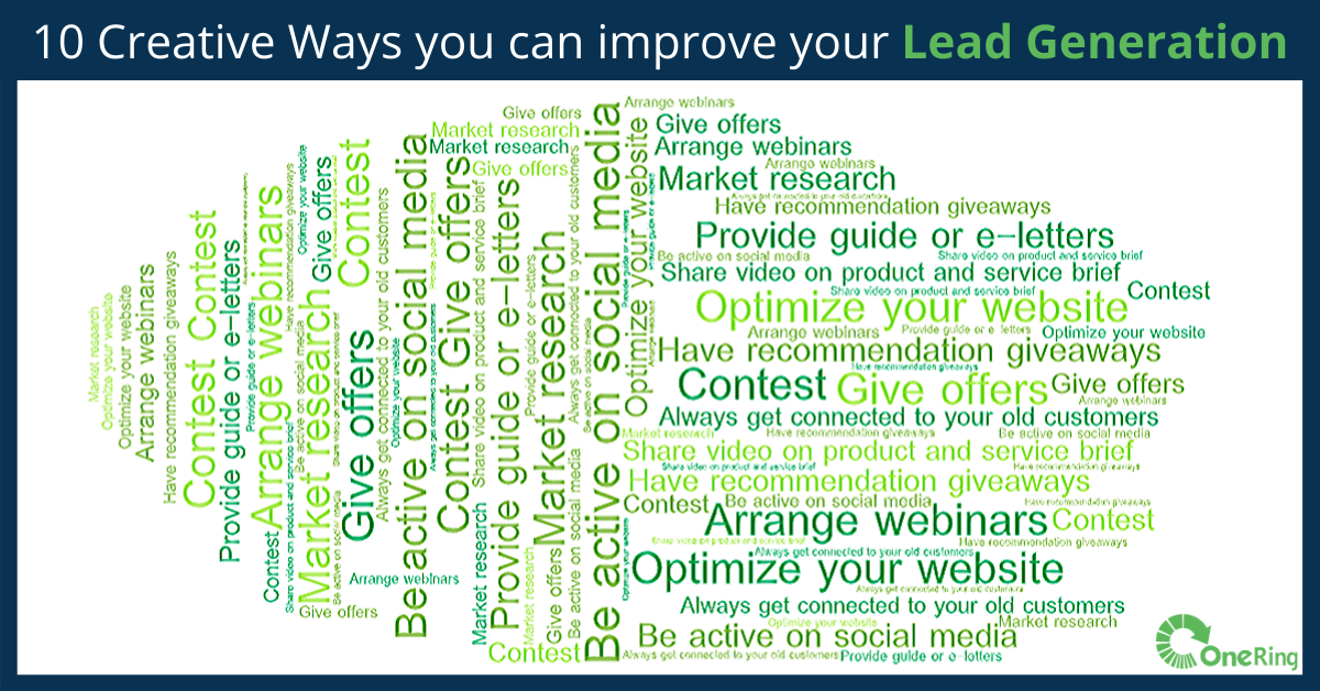 10 Creative Ways you can improve your Lead Generation
